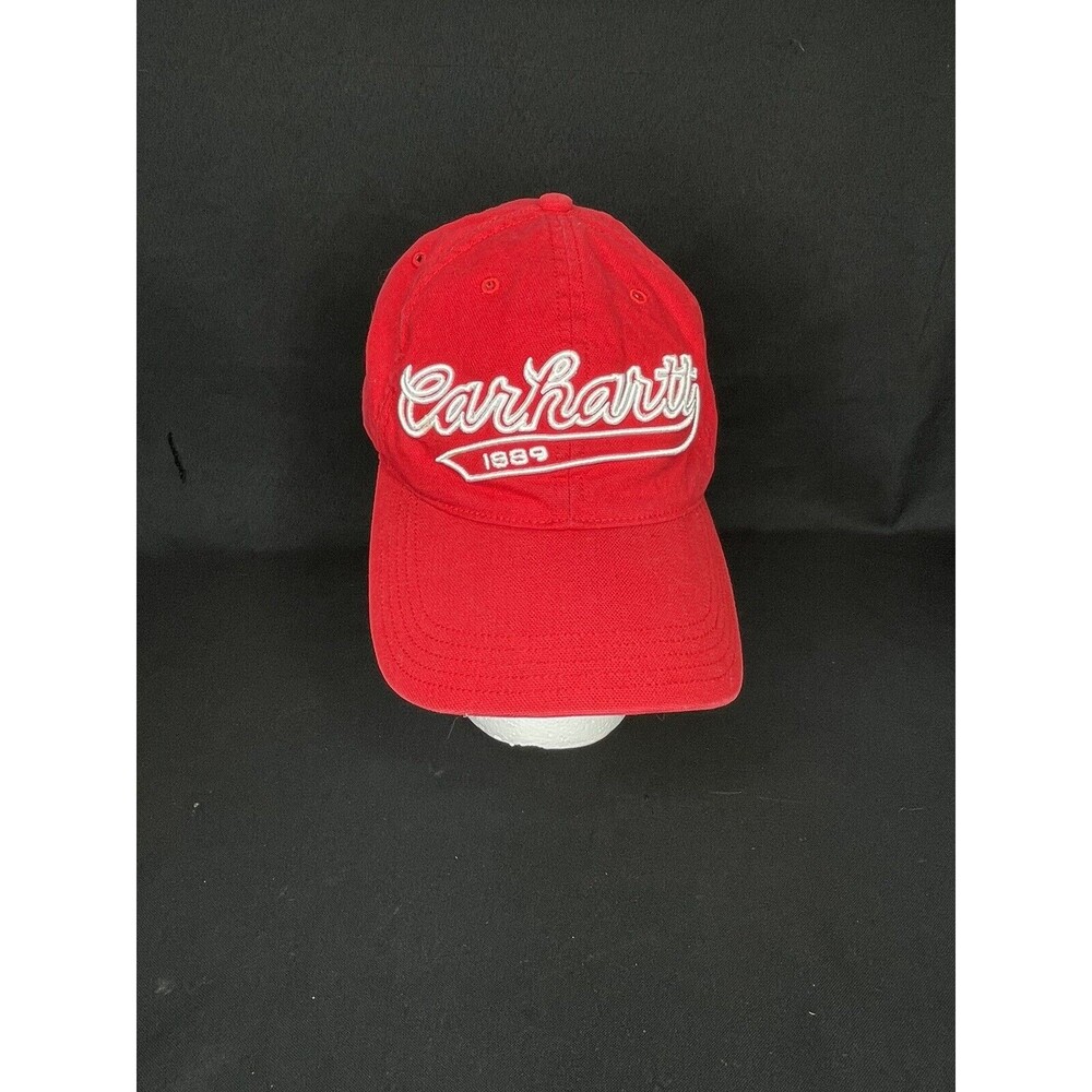Carhartt 1889 Cap #RN14806 Vibrant Red Logo Adult M/L Spell Out